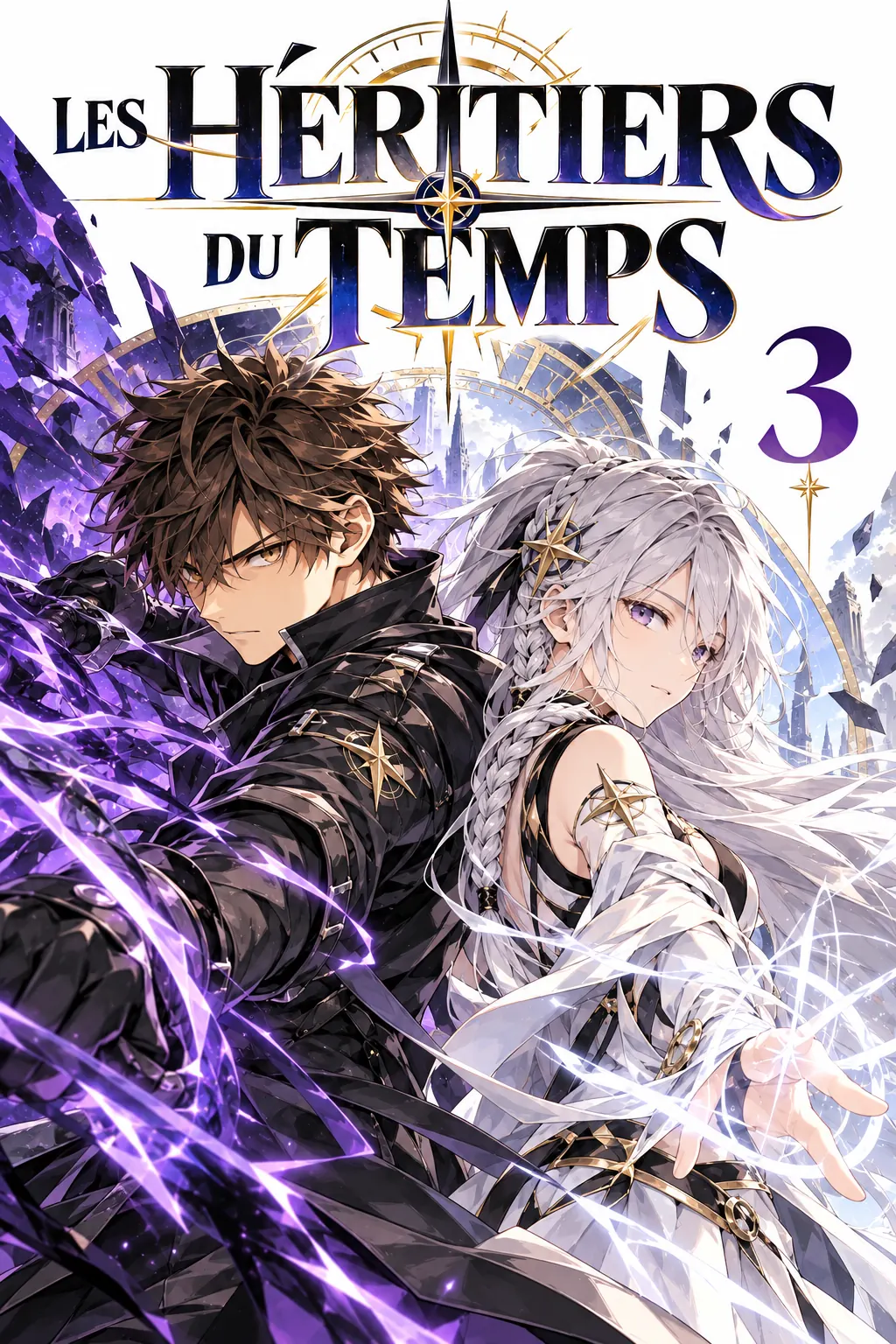 Couverture du tome 3 : Kaël et Séria dos à dos